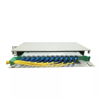 Qualidade  1U ODF Patch Panel Rack Mount Distribution Frame 12 Core Fiber Patch Panel SM fábrica