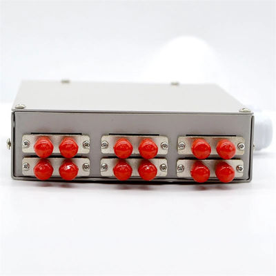 12core fibra - cerco ótico da montagem do trilho do RUÍDO com o adaptador frente e verso do St