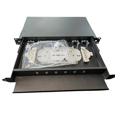 6 cerco portuário da fibra da montagem em rack do núcleo 1U do SC 12 do painel de remendo da fibra ótica
