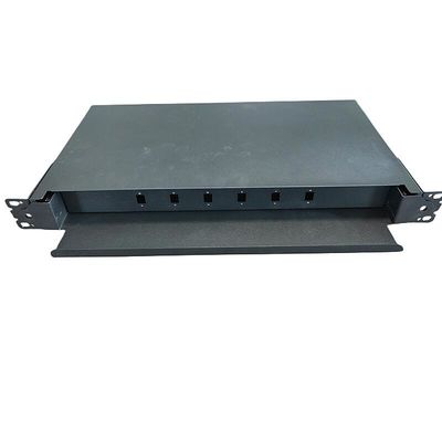 6 cerco portuário da fibra da montagem em rack do núcleo 1U do SC 12 do painel de remendo da fibra ótica