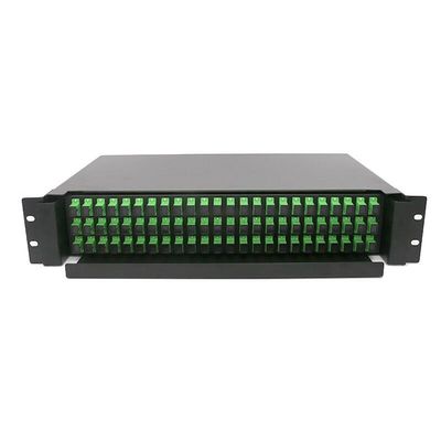 19 painel de remendo de fibra do núcleo do cerco ODF 72 da montagem em rack da polegada 2U que desliza o tipo