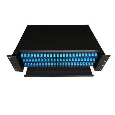 19 painel de remendo de fibra do núcleo do cerco ODF 72 da montagem em rack da polegada 2U que desliza o tipo