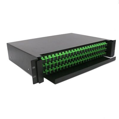 19 painel de remendo de fibra do núcleo do cerco ODF 72 da montagem em rack da polegada 2U que desliza o tipo