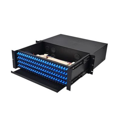 3u 3ru 19" cremalheira da fibra ótica de ODF 96 montou o tipo painel da gaveta do cerco de remendo