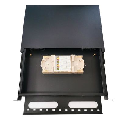 painel de remendo de fibra de 1U MTP MPO emenda de 19 núcleos do armário 96 da cremalheira do quadro da polegada