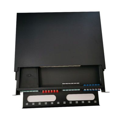 painel de remendo de fibra de 1U MTP MPO emenda de 19 núcleos do armário 96 da cremalheira do quadro da polegada