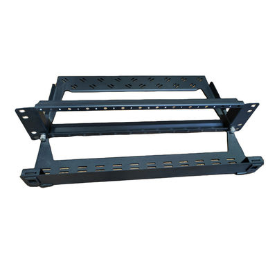 Prateleira modular preta do painel de remendo dos painéis de remendo 96F de MPO MTP 1U LC