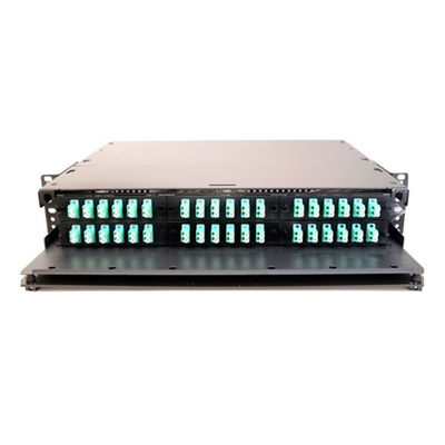 Entalhes 72F do duplex 6 do LC UPC do painel do adaptador do cerco 6 da fibra da montagem em rack de LGX 2U
