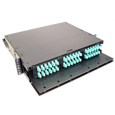 Entalhes 72F do duplex 6 do LC UPC do painel do adaptador do cerco 6 da fibra da montagem em rack de LGX 2U