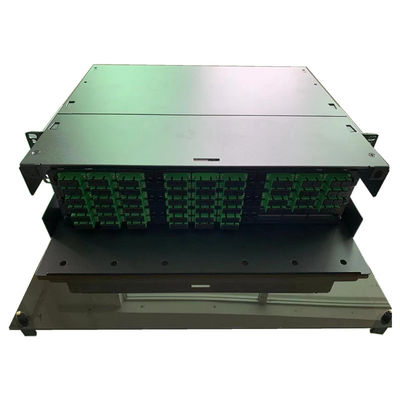 O SC APC do painel de remendo de fibra dos painéis de remendo 108F de 3RU MPO MTP guarda o adaptador de 9 LGX