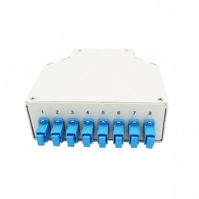 Caixa terminal montada do trilho do ruído da fibra ótica do ruído 8 trilho portuário com as tranças de Singemode do adaptador de Sc/Upc