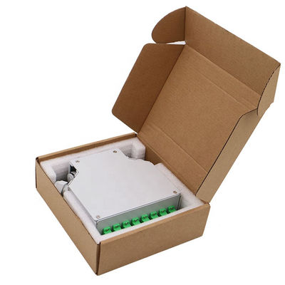 Caixa terminal montada do trilho do ruído da fibra ótica do ruído 8 trilho portuário com as tranças de Singemode do adaptador de Sc/Upc