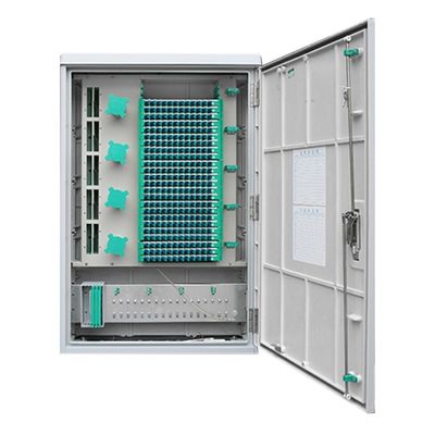 A cruz da fibra de SMC conecta a caixa do metal 288core FDT do armário FTTH da rua