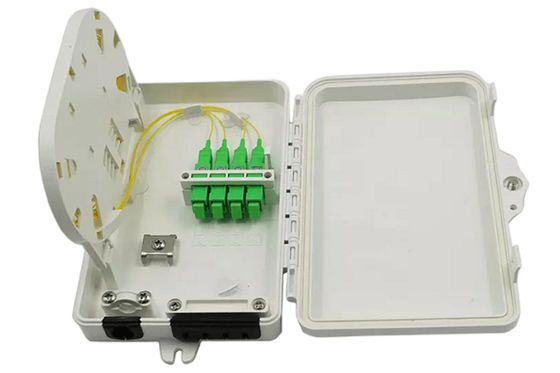 a manutenção programada simples do SC da caixa terminal da fibra ótica 4Port cabografa IP-66 impermeável branco