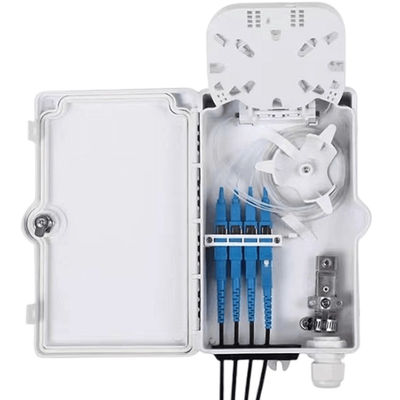 manutenção programada IP66 branco do SC UPC SX da caixa terminal da fibra ótica 4Port para a telecomunicação