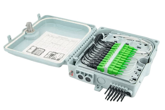 Luz da caixa terminal 12Port SC/LC/ST/FC IP-66 UPC/APC da fibra ótica FTTH cinzento
