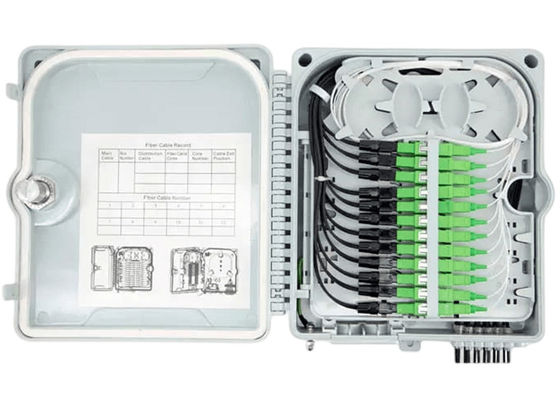 Luz da caixa terminal 12Port SC/LC/ST/FC IP-66 UPC/APC da fibra ótica FTTH cinzento