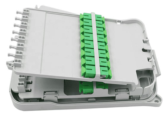 16Core caixa de distribuição UPC do divisor FTTH/parede do APC luz da montagem - cinzenta