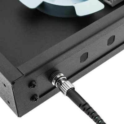 19" núcleo do cerco 12 da fibra do adaptador 1U do ST do painel de remendo de fibra da montagem em rack