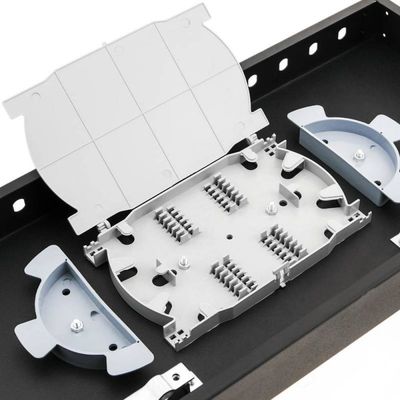 19" núcleo do cerco 12 da fibra do adaptador 1U do ST do painel de remendo de fibra da montagem em rack