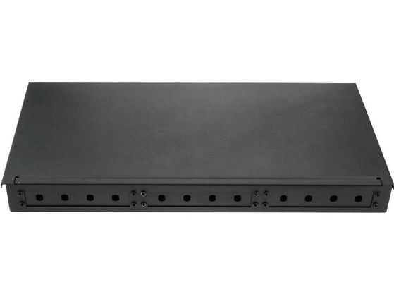 19" núcleo do cerco 12 da fibra do adaptador 1U do ST do painel de remendo de fibra da montagem em rack
