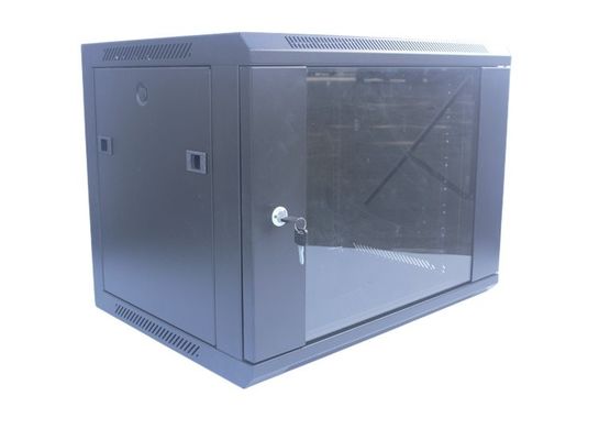 armário 19" da cremalheira do servidor 9U armário dos dados da montagem da parede/cremalheira pretos removíveis da rede