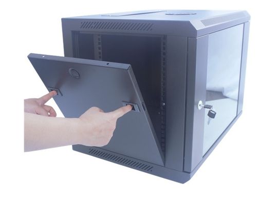 armário 19" da cremalheira do servidor 9U armário dos dados da montagem da parede/cremalheira pretos removíveis da rede