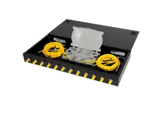 Adaptador fixo do St Upc do painel de remendo 1U do núcleo do cerco 12 da montagem em rack da fibra ótica