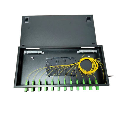 12 adaptador de fibra ótica da trança do SC da caixa terminal de painel de remendo de fibra ODF dos portos 1U