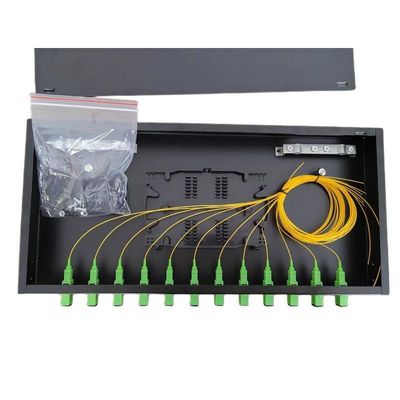 12 adaptador de fibra ótica da trança do SC da caixa terminal de painel de remendo de fibra ODF dos portos 1U