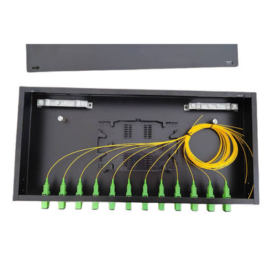 12 adaptador de fibra ótica da trança do SC da caixa terminal de painel de remendo de fibra ODF dos portos 1U
