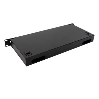 24 painéis de remendo portuários da fibra ótica da montagem em rack 1U com adaptador de SC/UPC