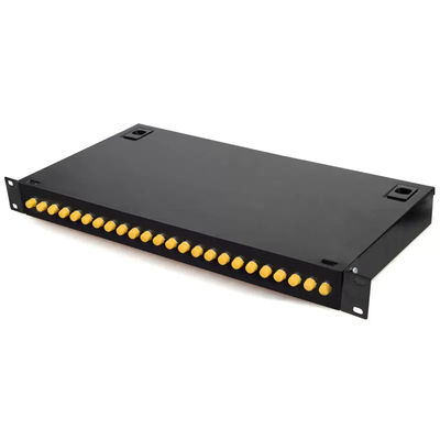 tipo porto da montagem em rack 1U do painel de remendo 24 da fibra ótica de ODF com adaptador de FC/UPC
