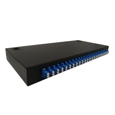 FTTH ODF Wall Mount 48 Fibras Fibra Óptica Patch Panel Com Acoplador Dúplex LC Pigtails