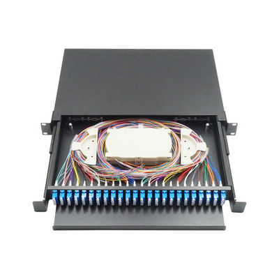 48 Core Black Gaveta Tipo Terminação Patch Panel 430x200x46mm