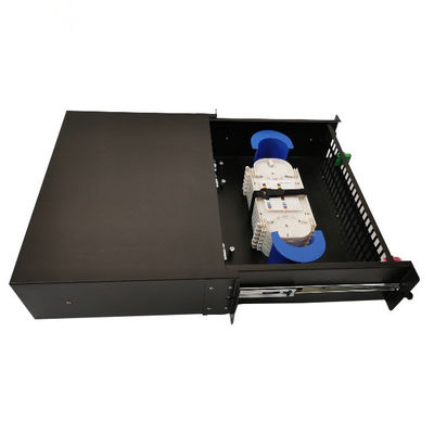 Patch Panel de Fibra Óptica Dúplex 430x200x46mm Preto 430x200x46mm