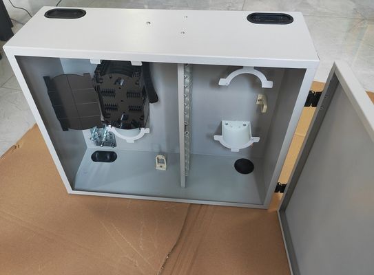 72 Port Single Door Wall Mount Fiber Enclosure 72fibres (SC/SX) cinza / personalizado