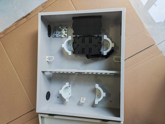 72 Port Single Door Wall Mount Fiber Enclosure 72fibres (SC/SX) cinza / personalizado