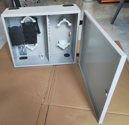 72 Portão de 1 porta, montado na parede, revestimento de fibras 144 fibras (LC/DX) Chapas de aço laminadas a frio