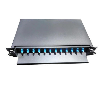 12C/24C Tipo deslizante Fibra Óptica Patch Panel Drawer Óptico Para Telecomunicações
