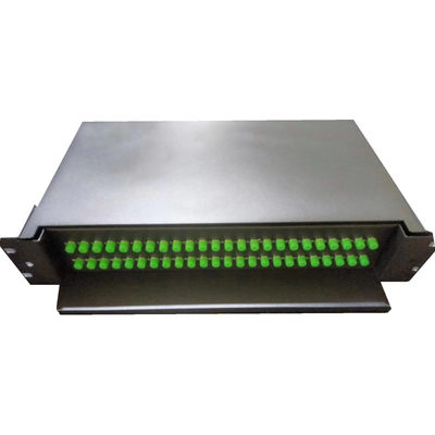 48C FC APC Sliding Rack Mount Optical Patch Panel com G652D/G657A1