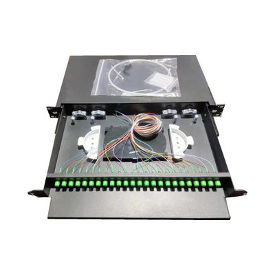 Montador de rack 19 polegadas painel de fibra óptica para tipo de cabo de modo único ou multimodo