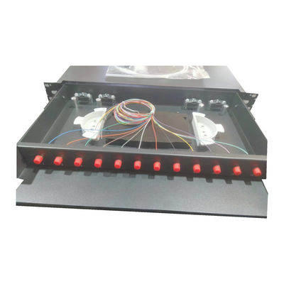 12 FC UPC Sliding Fiber Optic Patch Panel para instalações de rede eficientes
