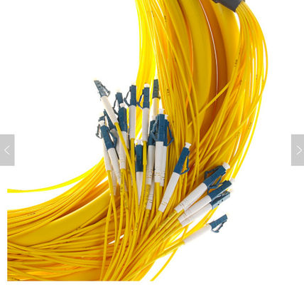 SM 9/125 G652D (OS2) LSZH 12 Fibras LC/UPC-LC/UPC Cabos de ruptura de fibra óptica 1M