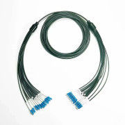 Antirrodente Tático Militar Personalizado Modo Único 12 Núcleo LC SC FC ST Armadura Cabo Ótico Armadurado LSZH Fibra Patch Cable