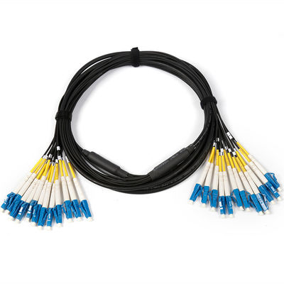 Antirrodente Tático Militar Personalizado Modo Único 12 Núcleo LC SC FC ST Armadura Cabo Ótico Armadurado LSZH Fibra Patch Cable