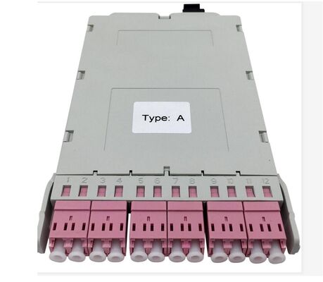 12 núcleos MPO-LC MTP-LC SM OM3 OM4 Om5 cassetes de escape módulos de plástico